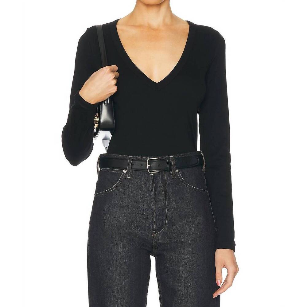 NEW FLORE FLORE dewi long sleeve tee in black